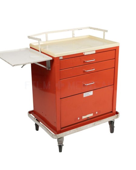 Red Crash Cart Defib Priced Separately 